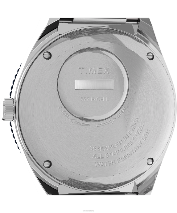 Watches | Stainless-Steel/Blue Men Q Timex Reissue 38mm Stainless Steel Bracelet Watch R6JT297