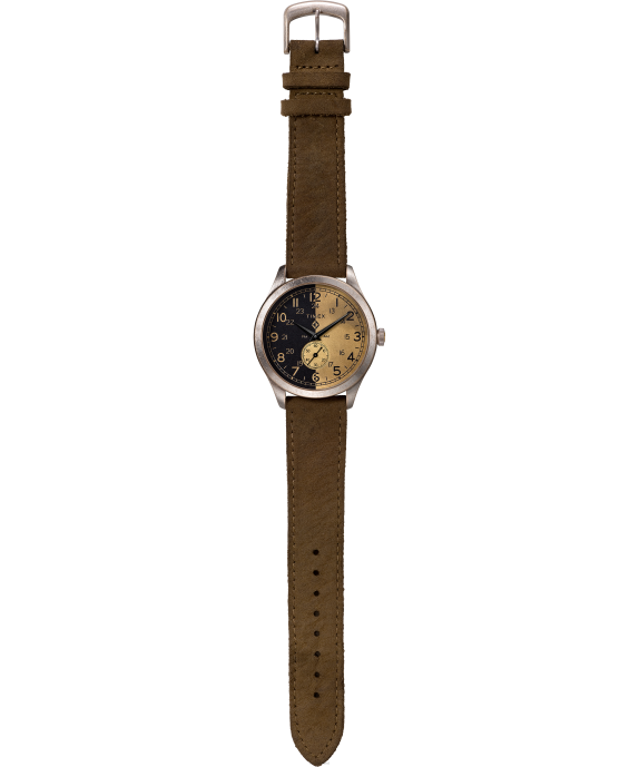 Watches | Stainless-Steel/Brown Men Timex x MadeWorn 41mm Leather Strap Watch R6JT293