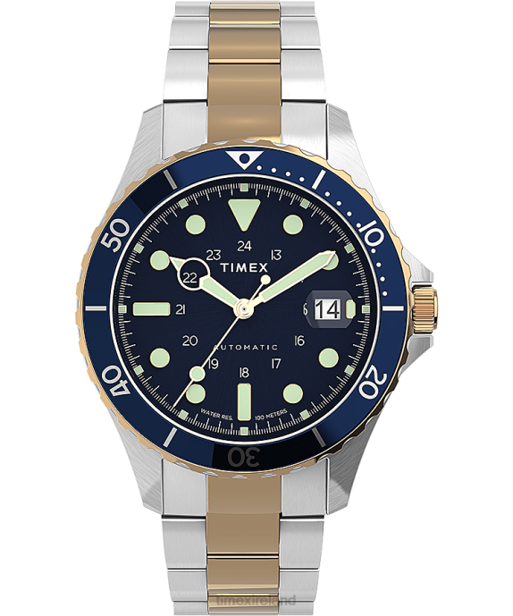 Watches | Stainless-Steel/Two-Tone/Blue/Other Men Timex Navi XL Automatic 41mm Stainless Steel Bracelet Watch R6JT278