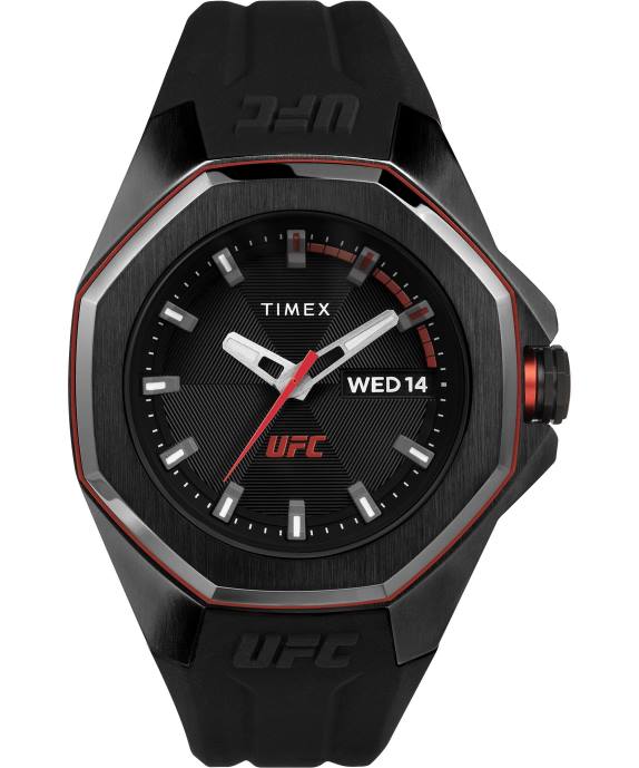 Watches | Black Men Timex UFC Pro 44mm Silicone Strap Watch R6JT275