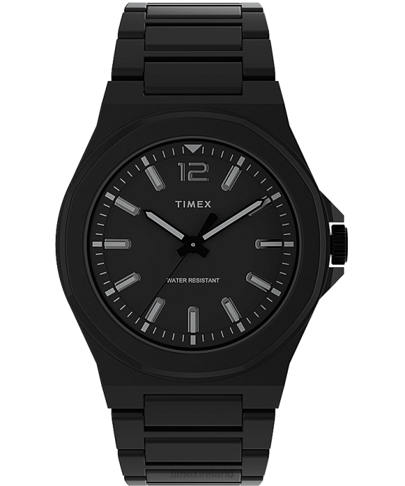 Watches | Black Men Timex Essex Avenue Thin 40mm Stainless Steel Bracelet Watch R6JT173
