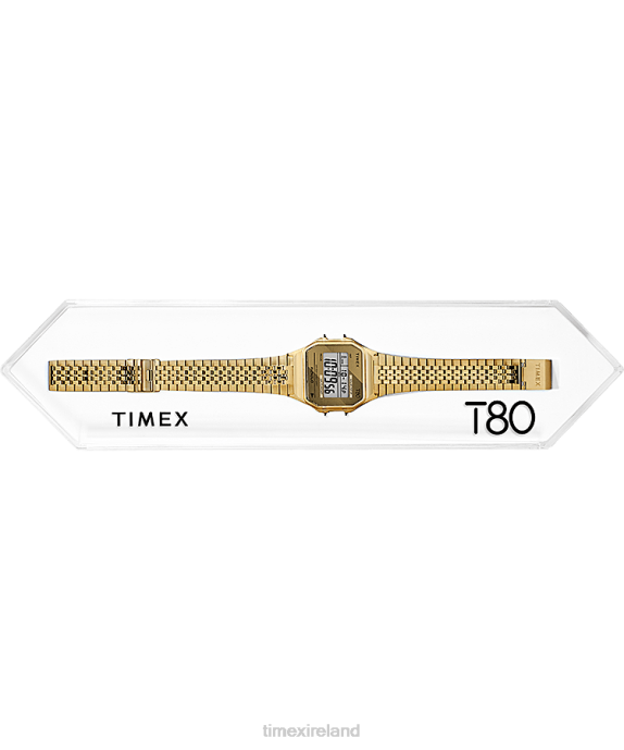 Watches | Black Men Timex T80 34mm Stainless Steel Expansion Band Watch R6JT171