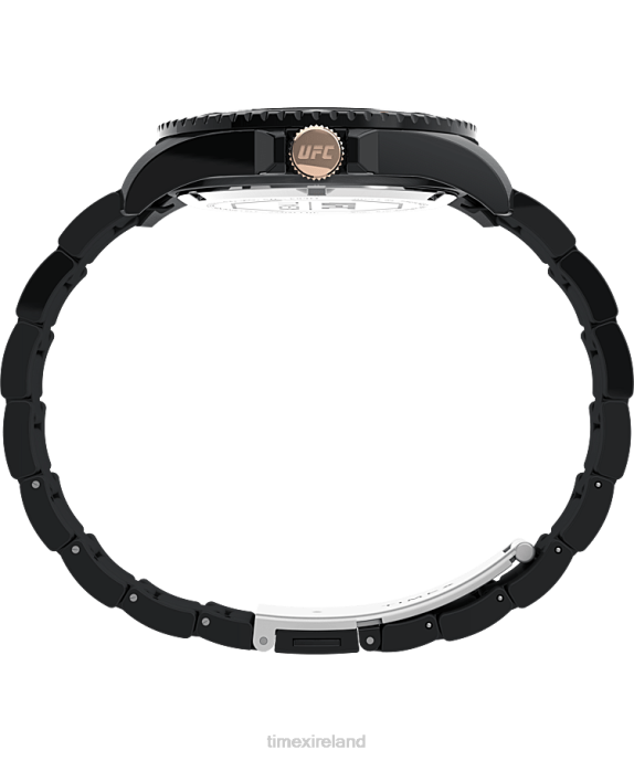 Watches | Black Men Timex UFC Debut 42mm Stainless Steel Bracelet Watch R6JT170