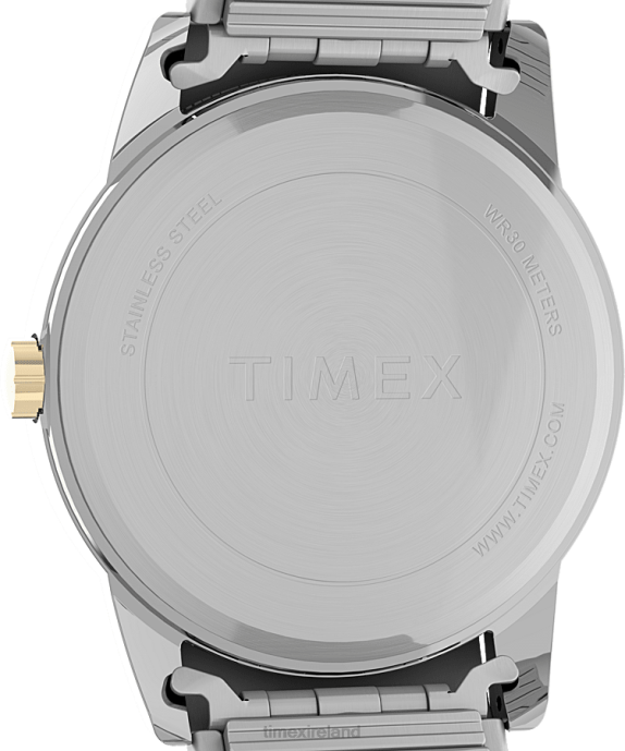Watches | Two-Tone/White Men Timex Easy Reader 38mm Stainless Steel Expansion Band Watch with Perfect Fit R6JT159
