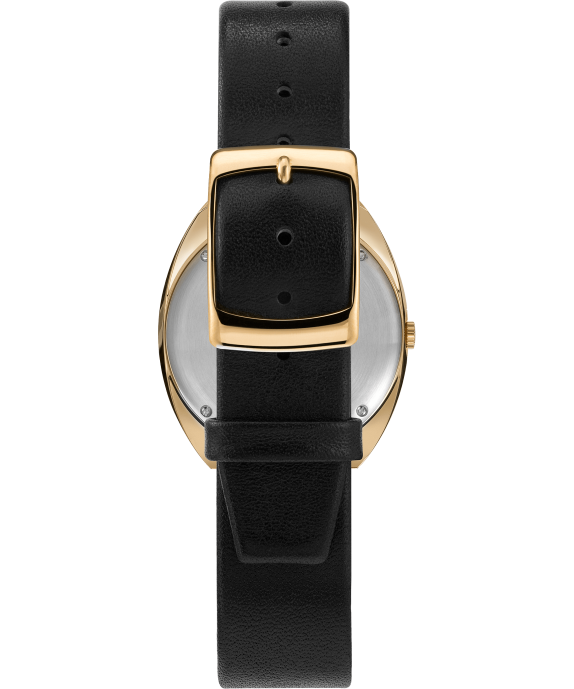 Watches | Gold-Tone/Black/Burgundy Men Q Timex 1972 Reissue 43x39mm Leather Strap Watch R6JT67