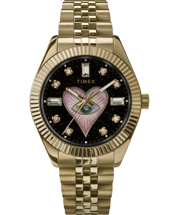 Watches | Gold-Tone/Black Women Timex Legacy x Jacquie Aiche Goldstone Dial with Tribe Eye 36mm Watch R6JT320
