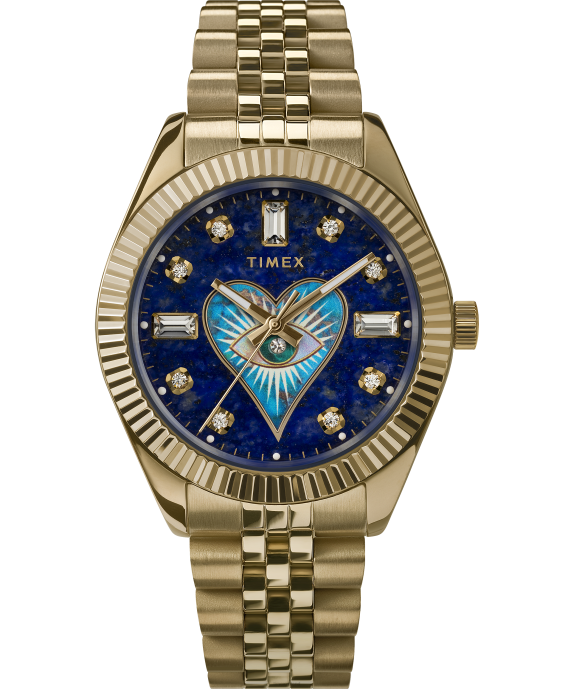 Watches | Gold-Tone/Blue Women Timex Legacy x Jacquie Aiche Lapis Tribe Eye 36mm Watch R6JT321