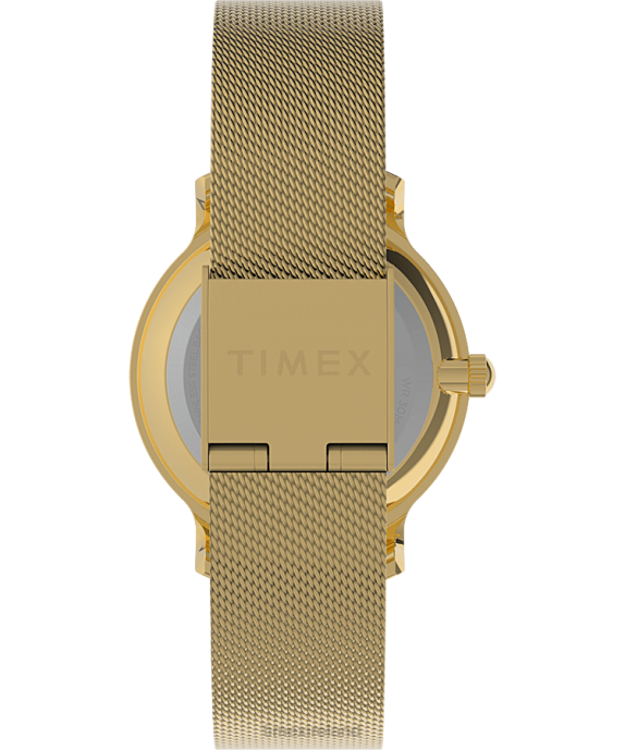 Watches | Gold-Tone/Blue Women Timex Transcend Celestial 31mm Stainless Steel Bracelet Watch R6JT379