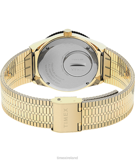 Watches | Gold-Tone/Cream Women Q Timex 36mm Stainless Steel Bracelet Watch R6JT349