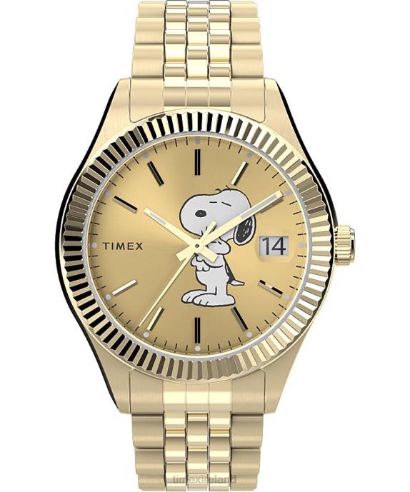 Watches | Gold-Tone Women Timex Legacy x Peanuts 34mm Stainless Steel Bracelet Watch R6JT376