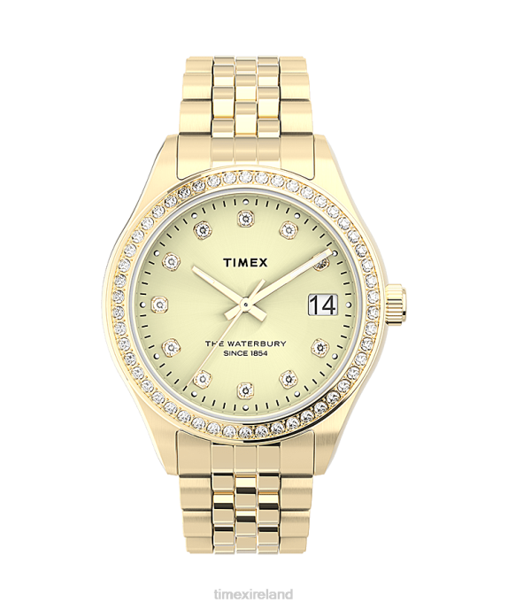 Watches | Gold-Tone Women Timex Waterbury Traditional 34mm Stainless Steel Bracelet Watch R6JT357