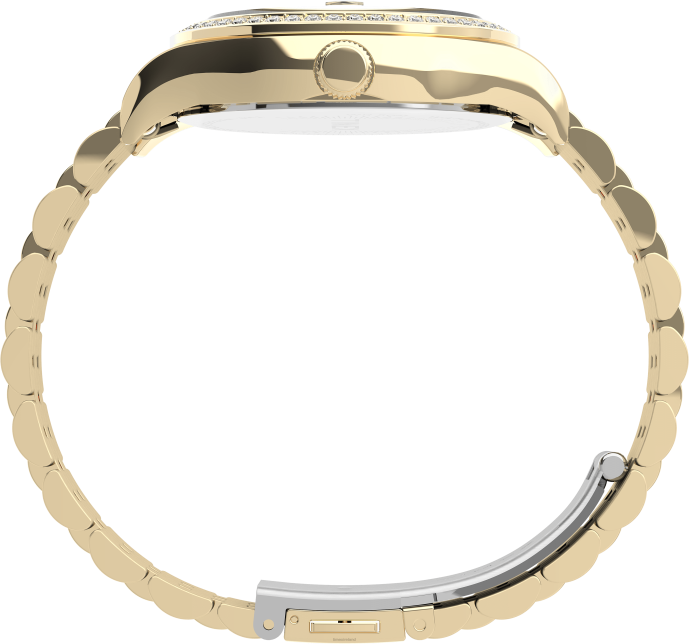 Watches | Gold-Tone Women Timex Waterbury Traditional 34mm Stainless Steel Bracelet Watch R6JT357