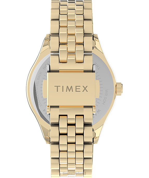 Watches | Gold-Tone Women Timex Waterbury Traditional 34mm Stainless Steel Bracelet Watch R6JT357