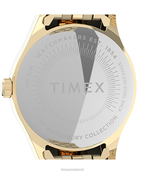 Watches | Gold-Tone Women Timex Waterbury Traditional 34mm Stainless Steel Bracelet Watch R6JT357