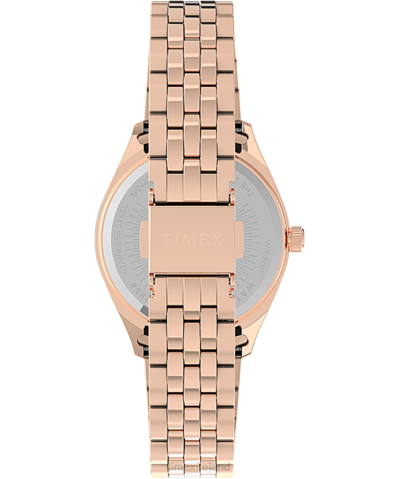 Watches | Rose-Gold-Tone/Pink Women Timex Legacy Boyfriend 36mm Stainless Steel Bracelet Watch R6JT340