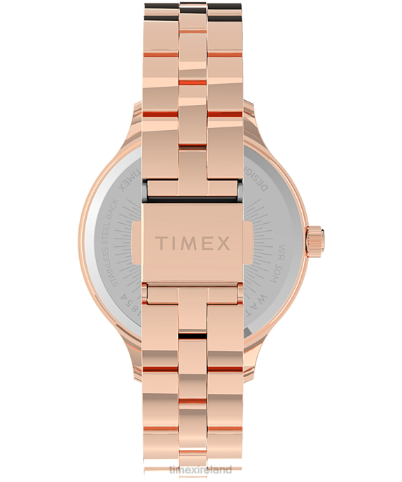 Watches | Rose-Gold-Tone/Pink Women Timex Peyton 36mm Stainless Steel Bracelet Watch R6JT339