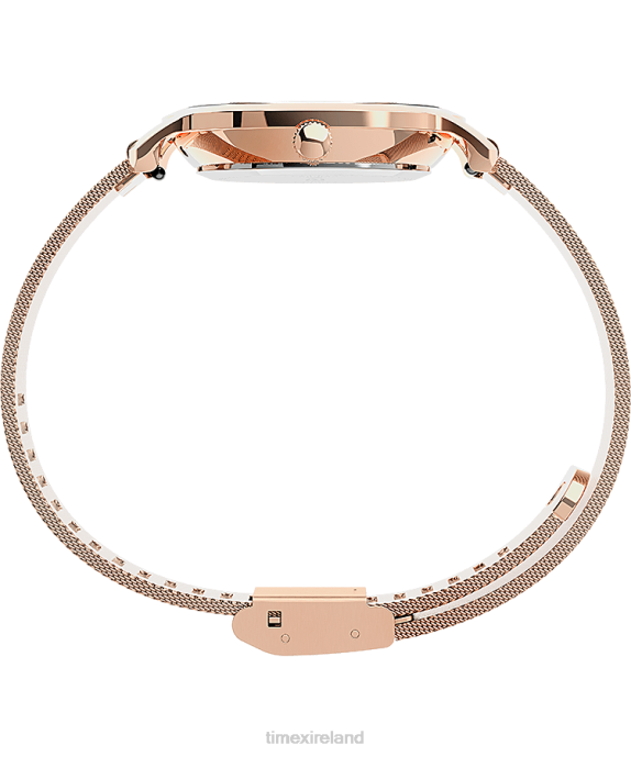 Watches | Rose-Gold-Tone/Pink Women Timex Transcend 31mm Stainless Steel Mesh Band Watch R6JT362