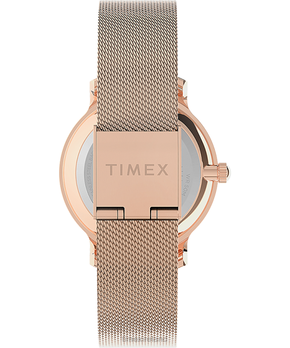 Watches | Rose-Gold-Tone/Pink Women Timex Transcend 31mm Stainless Steel Mesh Band Watch R6JT362