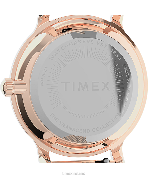 Watches | Rose-Gold-Tone/Pink Women Timex Transcend 31mm Stainless Steel Mesh Band Watch R6JT362