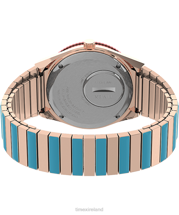 Watches | Rose-Gold-Tone/Two-Tone/Pink Women Q Timex Malibu 36mm Stainless Steel Expansion Band Watch R6JT367