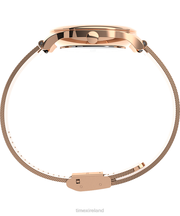 Watches | Rose-Gold-Tone/White Women Timex Celestial Opulence 32mm Stainless Steel Mesh Band Watch R6JT352