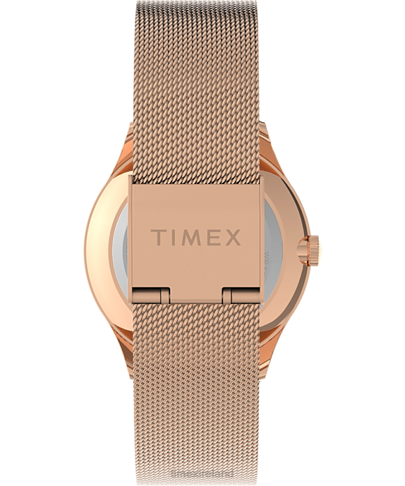 Watches | Rose-Gold-Tone/White Women Timex Celestial Opulence 32mm Stainless Steel Mesh Band Watch R6JT352