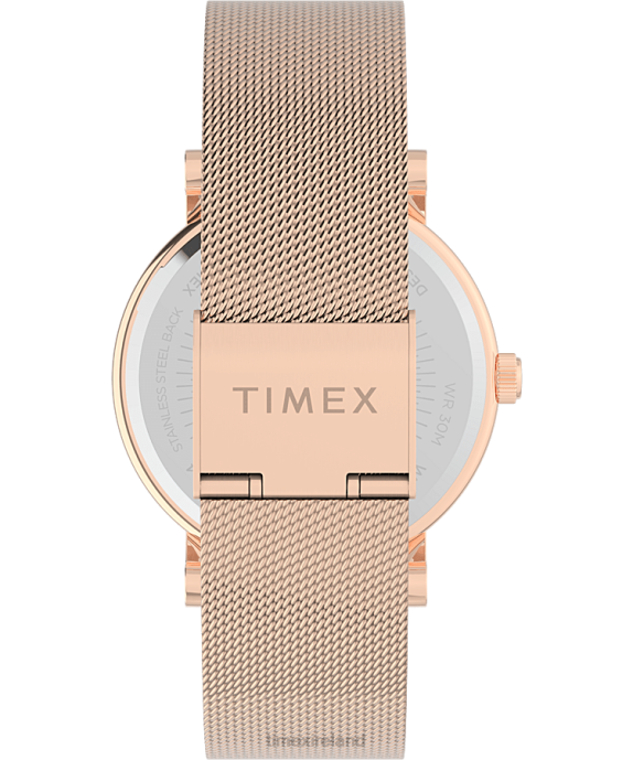 Watches | Rose-Gold-Tone Women Timex Originals 38mm Stainless Steel Mesh Band Watch R6JT345