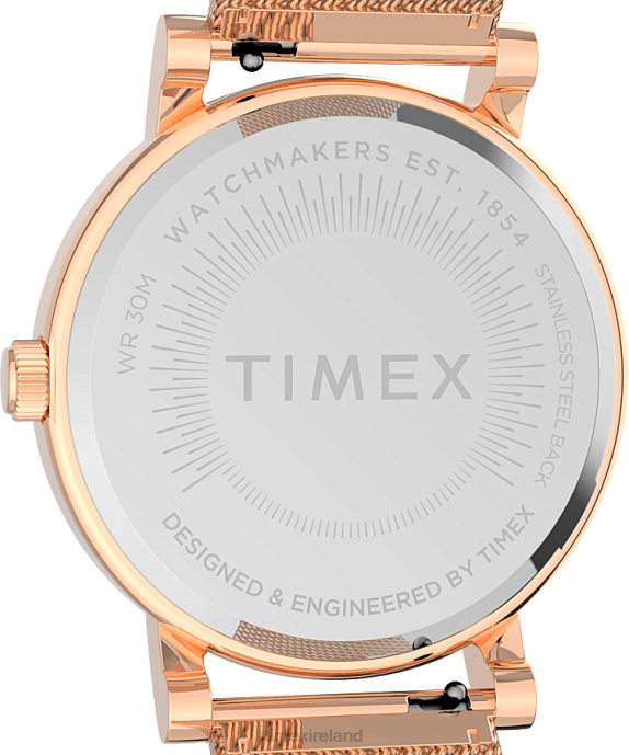 Watches | Rose-Gold-Tone Women Timex Originals 38mm Stainless Steel Mesh Band Watch R6JT345