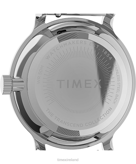 Watches | Silver-Tone Women Timex Transcend 31mm Stainless Steel Mesh Band Watch R6JT380