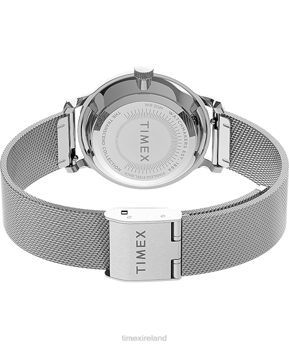 Watches | Silver-Tone Women Timex Transcend 31mm Stainless Steel Mesh Band Watch R6JT380