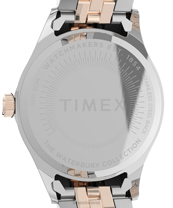 Watches | Two-Tone/Silver-Tone Women Timex Legacy 34mm Stainless Steel Bracelet Watch R6JT337