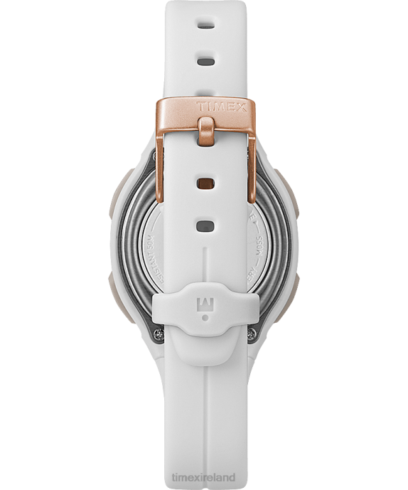 Watches | White/Rose-Gold-Tone Women Timex Ironman HeartFIT Transit+ 33mm Resin Strap Activity and Heart Rate Watch R6JT403